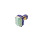 Orbita earring, Single, Octagon cut crystal, Multicolored, Gold-tone plated